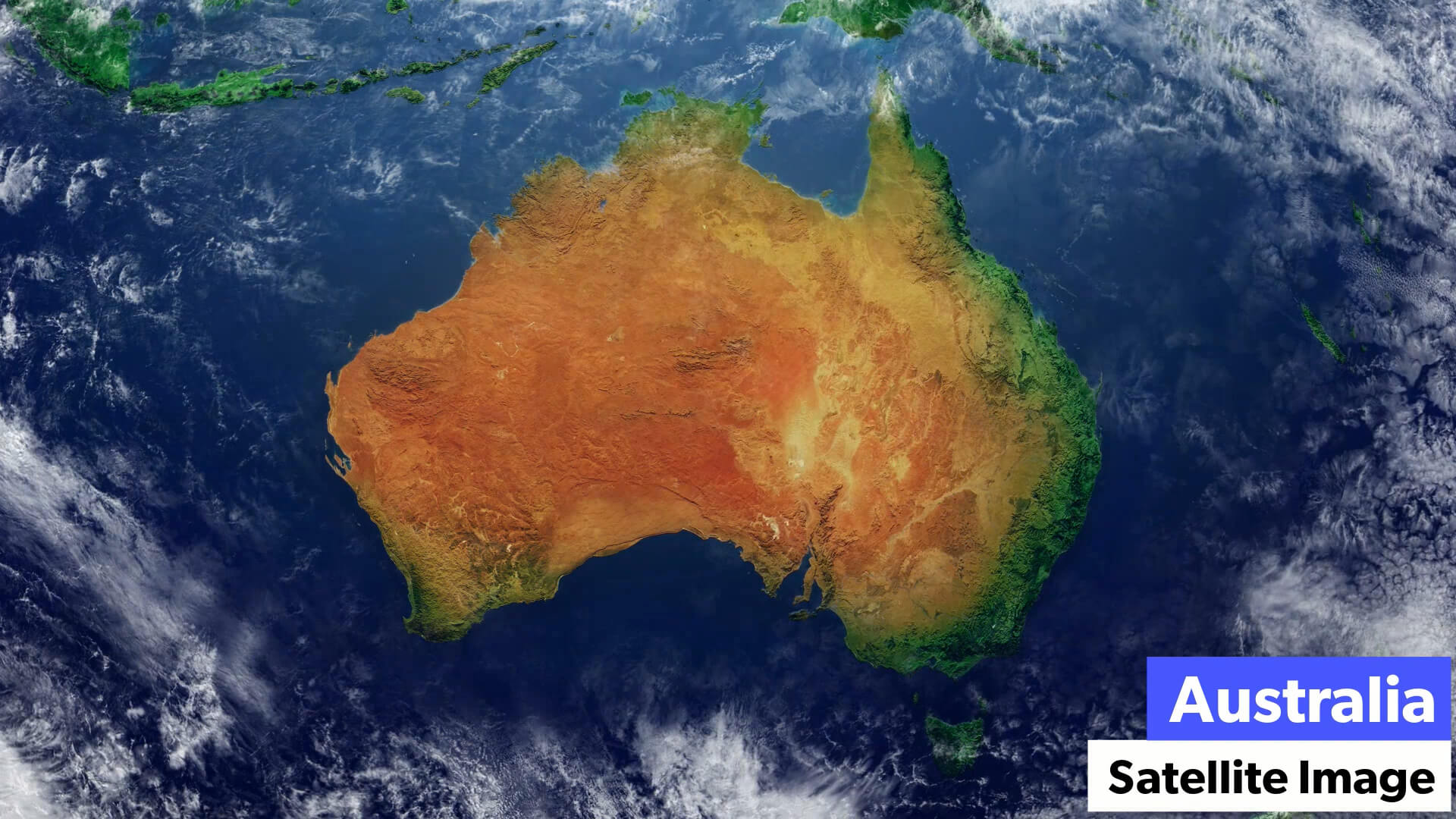 Australia Satellite Image Map